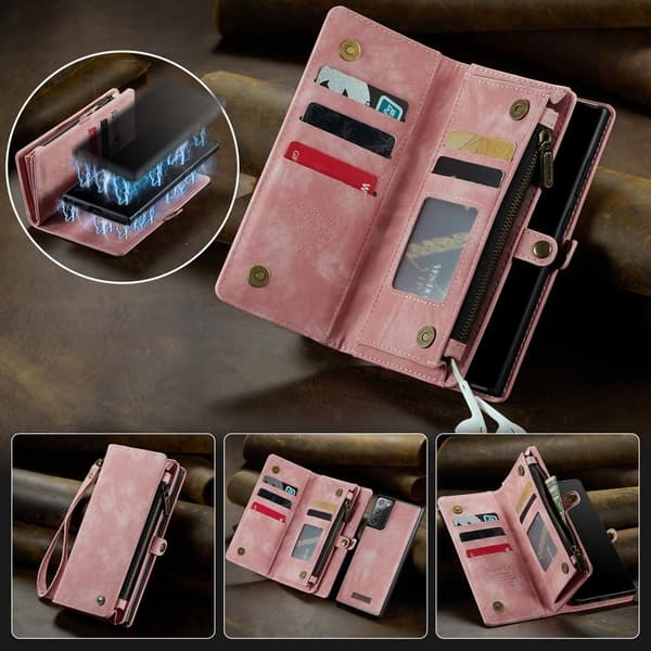 CASEME 008 Mobilskal för Samsung Galaxy Note20 - Rosa KonstLäder
