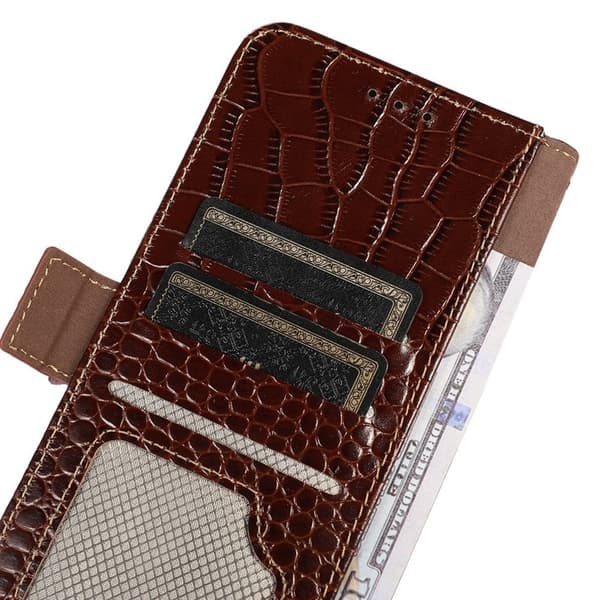 Samsung Galaxy S26 / S26 Pro Plånboksfodral RFID Skydd Äkta Läder - Brun