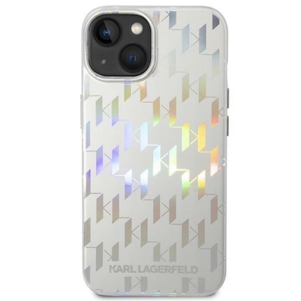 Karl Lagerfeld iPhone 14 Plus Skal Monogram Iridescent - Silver