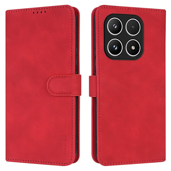 AZNS Xiaomi 17 Plånboksfodral Konstläder - Röd