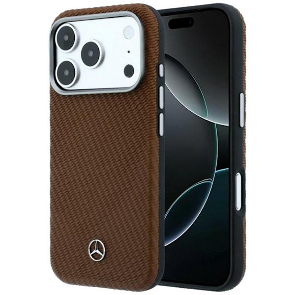 Mercedes Mobilskal för iPhone 17 Pro Max MagSafe Läder Wood Effect - Kamel