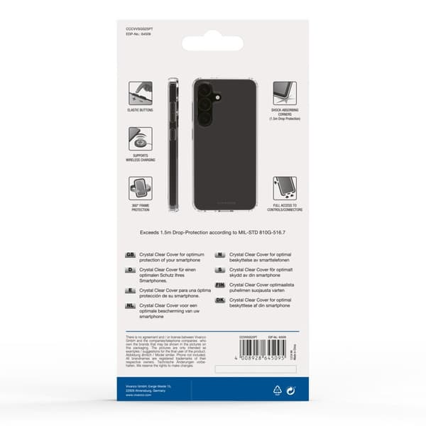 Vivanco Crystal Clear skal Samsung Galaxy S25+ Transparent