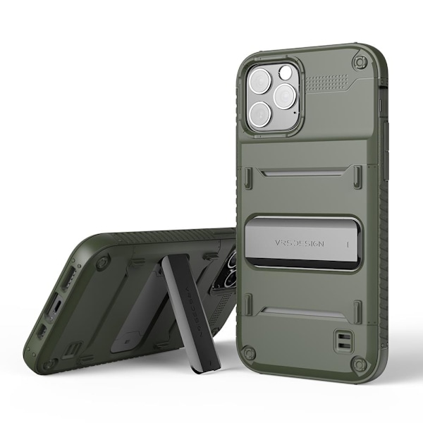 VRS DESIGN Damda QuickStand Skal iPhone 12 & 12 Pro - Grön Grön