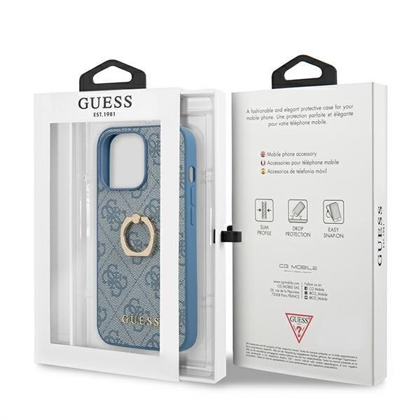 Guess Ring Stand Cover iPhone 13 Pro / 13 - Blå Blue