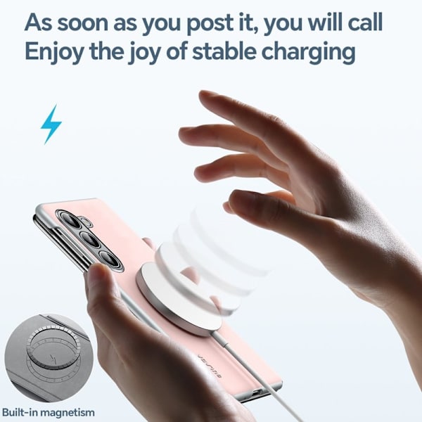 SULADA Mobilskal till Galaxy Z Fold5 5G Hinge Skydd Läder+PC Vit