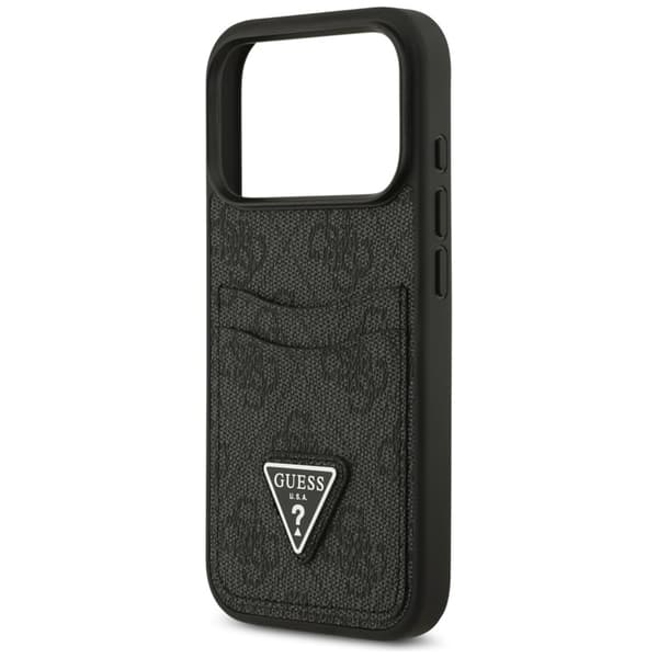 Guess Mobilskal till iPhone 17 Pro 4G Double Card Triangle Svart