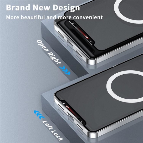 Galaxy S24 Mobile Case MagSafe metallirunko - hopea