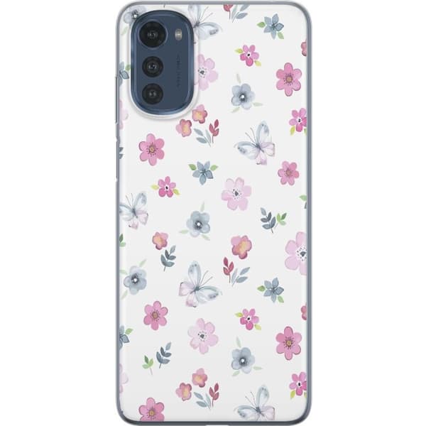 Mobilcover til Motorola Moto E32s med Blomster og sommerfugle
