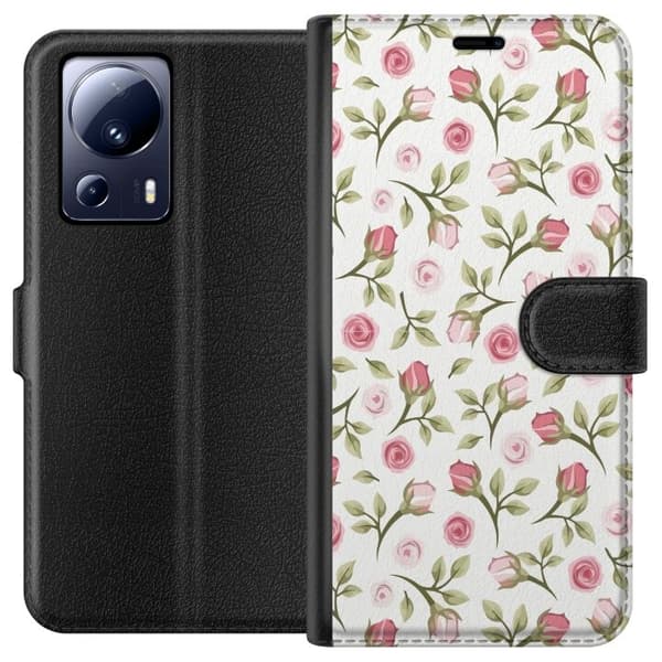 Pungcover til Xiaomi 13 Lite med Blomstermønster