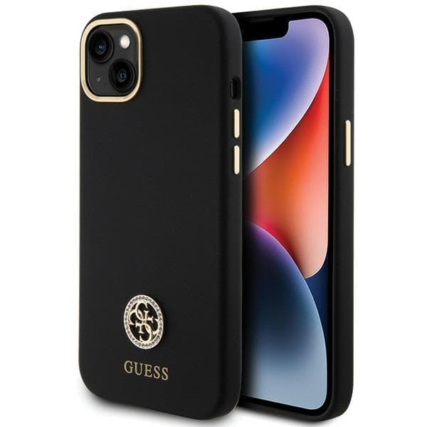 Guess telefontaske til iPhone 14 Plus/15 Plus MagSafe Silikone Rhinestone 4G