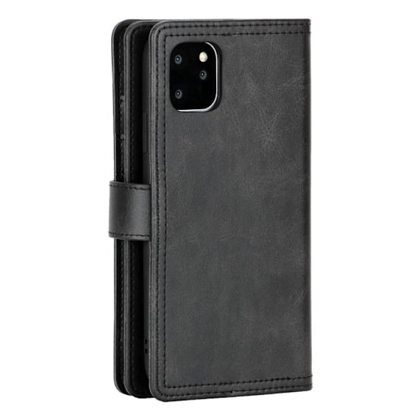 iPhone 14 Pro Max Plånboksfodral Äkta Läder Flip - Svart Svart