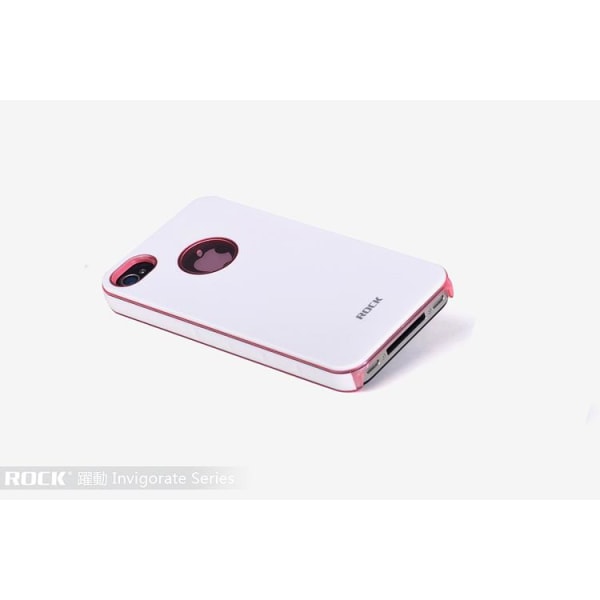 Rock Invigorate skal till Apple iPhone 4/4S (Rosa and White) Rosa