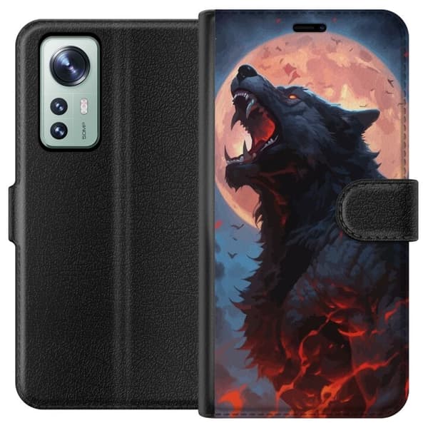 Plånboksfodral till Xiaomi 12 med Ylande varg