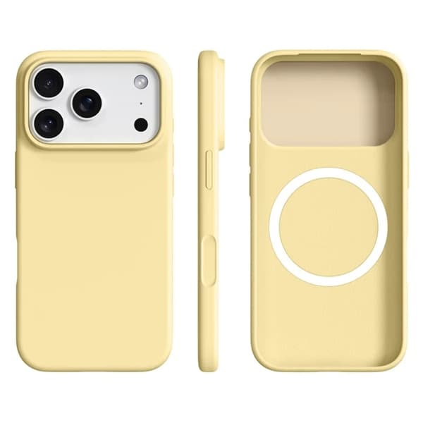 Mobilskal till iPhone 17 Pro Max MagSafe Ultra Thin Silicone - Gul Gul