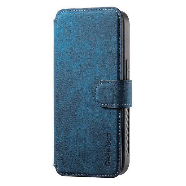 CASENEO iPhone 16e Plånboksfodral Konstläder - Blå