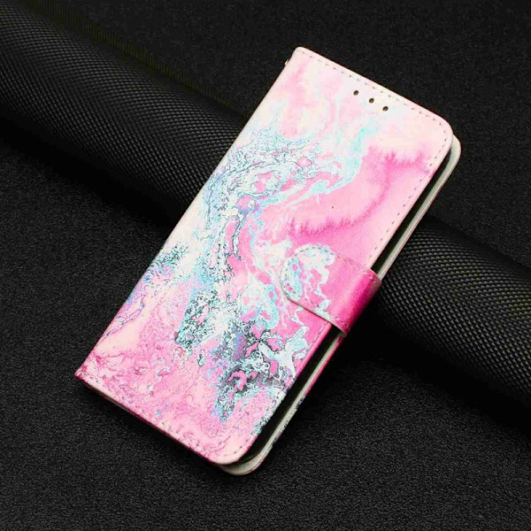 Plånboksfodral för Samsung Galaxy S26 Plus Stativ Konstläder - Rosa Marmor