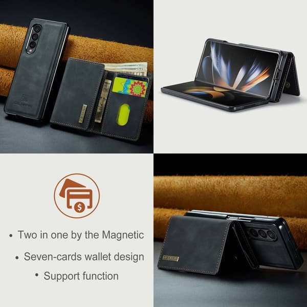 DG.MING Plånboksfodral till Samsung Galaxy Z Fold3 5G - Svart