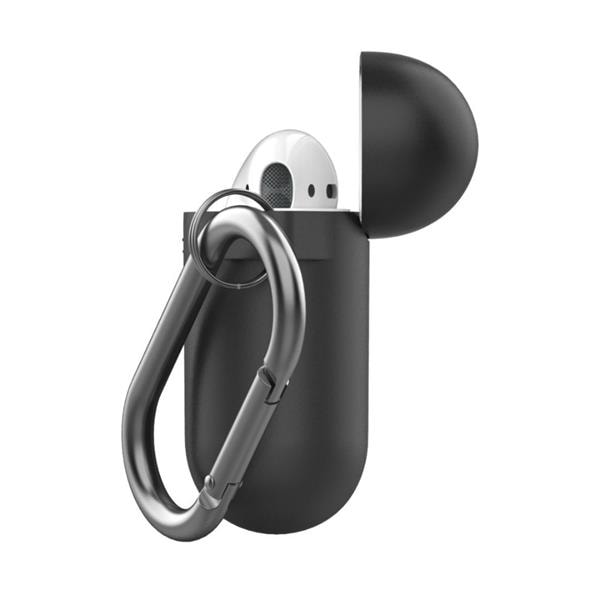PodSkinz KeyChain Silikon Fodral Dina Airpods - Pastelgul Svart