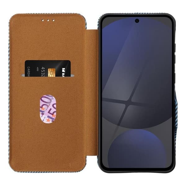 Galaxy S25 Plus Plånboksfodral Folio Side Magnet - Blå Blå