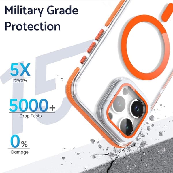 Mobilskal till iPhone 16 Pro Max MagSafe Acrylic Kickstand - Orange Orange