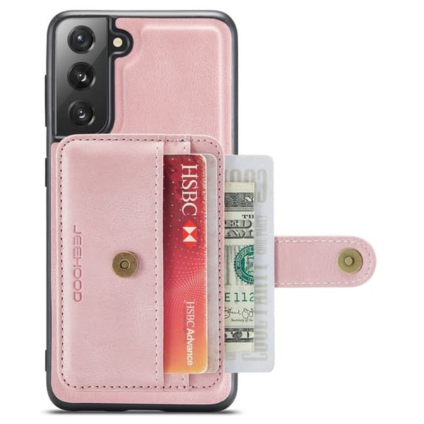 JEEHOOD Detachable Konstläder Plånboksfodral Samsung Galaxy S20 Plus 4G/5G Rosa