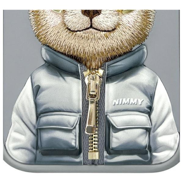 Nimmy Mobilskal till iPhone 16 Cool & Cute 2.0 Bear - Grå