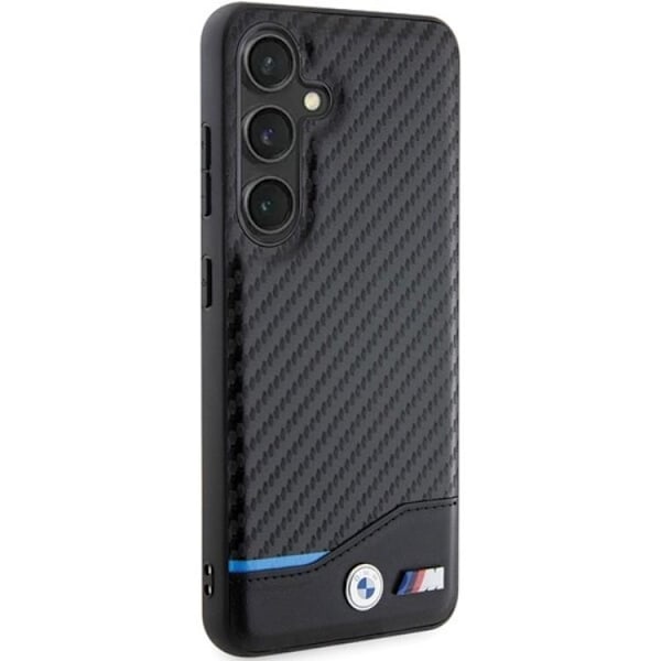 BMW Galaxy S24 Plus Mobilskal Läder Carbon - Svart Svart