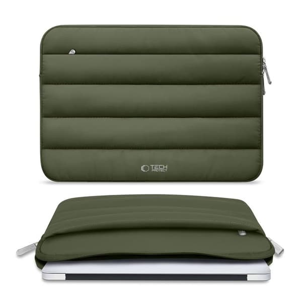 Tech-Protect Computertaske 15"-16" Fluffy - Armygrøn Grön