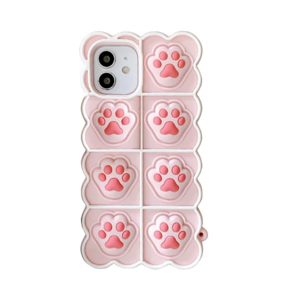 Puppy Paws Pop it Fidget etui til iPhone 11 - Pink Pink
