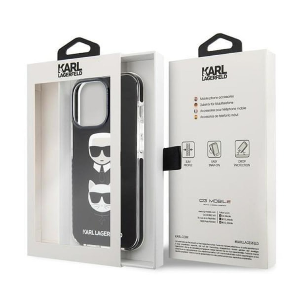 KARL LAGERFELD iPhone 13 Pro Max -kotelo Karl & Choupette Head - Sv