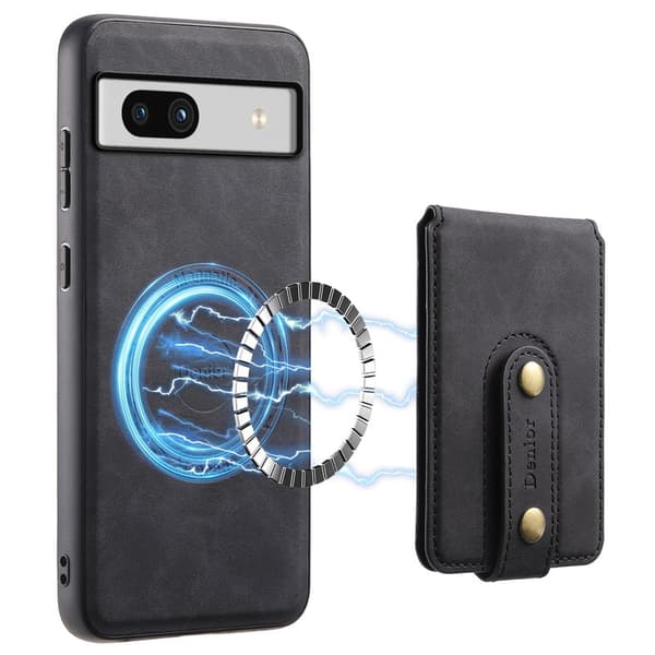 DENIOR D14 Google Pixel 7a Magnetfodral 2 i 1 PU+PC+TPU Svart