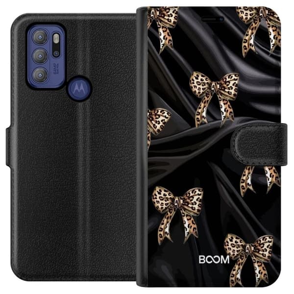 Plånboksfodral till Motorola Moto G60S med Leopard Bow