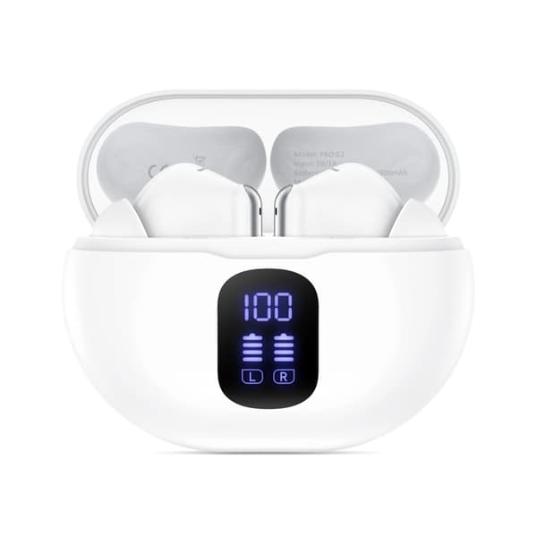Tech-Protect Trådlös Hörlurar In-Ear Ultraboost Pro G2 - Vit Lila