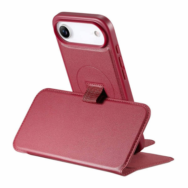 CASENEO iPhone Air Plånboksfodral RFID Blocking Konstläder - Röd