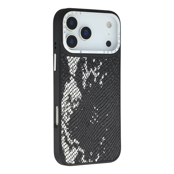 JAUCASE Mobilskal till iPhone 17 Pro Magsafe Snake Texture Svart