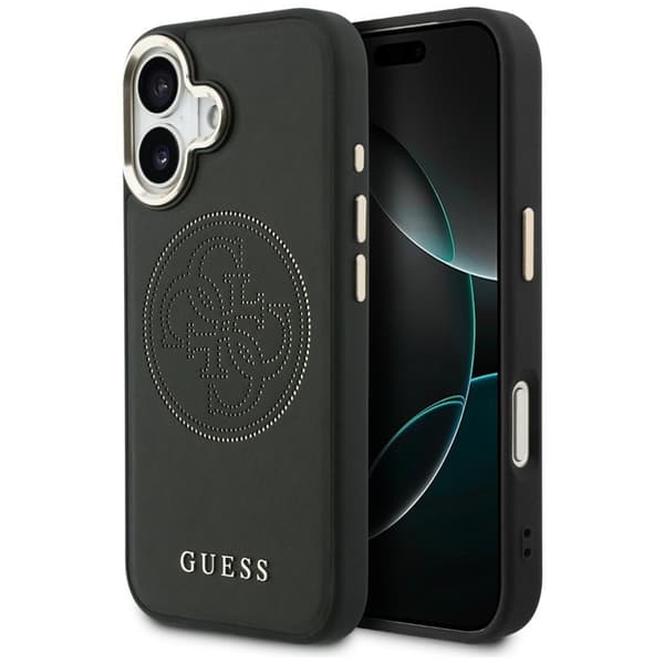 Guess Mobilskal För iPhone 17 MagSafe Perforated 4G - Svart