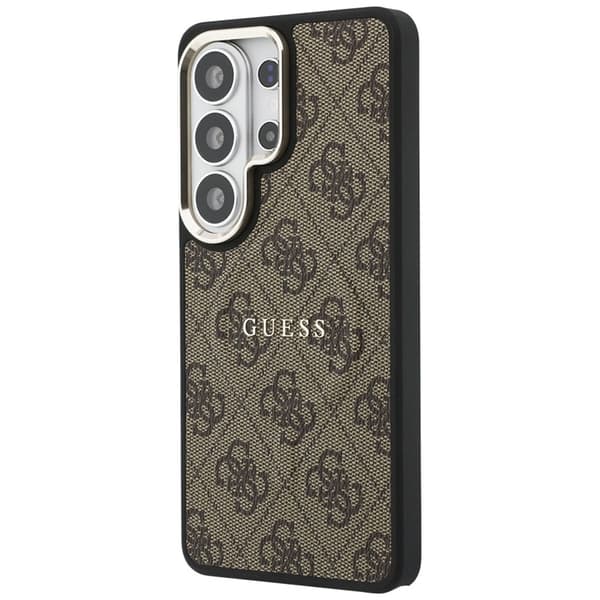 Guess Mobilskal För Galaxy S26 Ultra MagSafe 4G Embossed Ring - Brun Brun