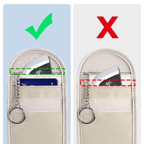 Tech-Protect RFID-blockerande nyckelfodral för keyless bilnyckel – Caffe Latte Beige