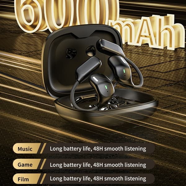 Trådlösa Bluetooth-Hörlurar Sports Ear-hook LX-80 Svart