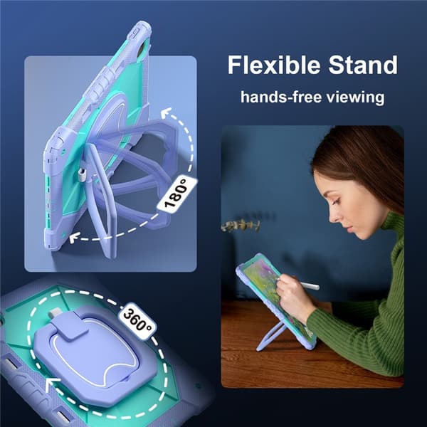 iPad Air 13(2025/2024) Mobilskal Kickstand - Lila/Mintgrön Lila
