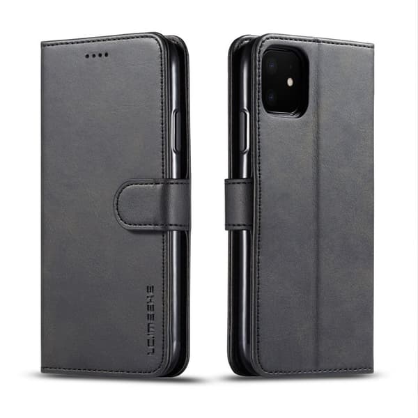 LC.imeeke iPhone 11 Plånboksfodral i Konstläder - Svart
