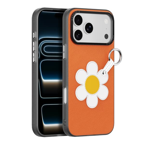 DUX DUCIS Mobilskal till iPhone 17 Pro med Fingerring/Rem Luvy Series Orange