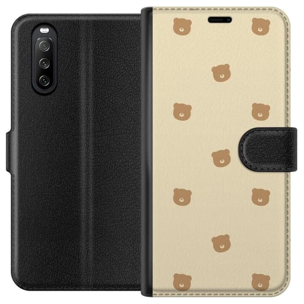Plånboksfodral till Sony Xperia 10 III med Björnmönster