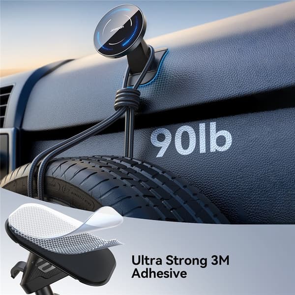 JOYROOM MagSafe Bilhållare Luftventil/Instrumentbräda Trådlös Svart