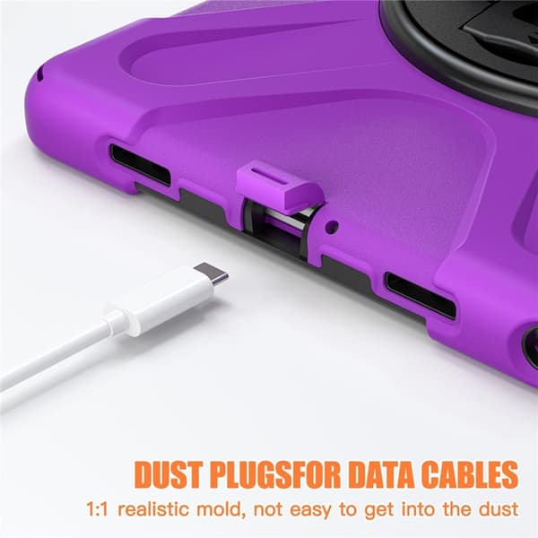Mobilskal till Galaxy Tab A9 Plus Silikon Rotary Kickstand Lila