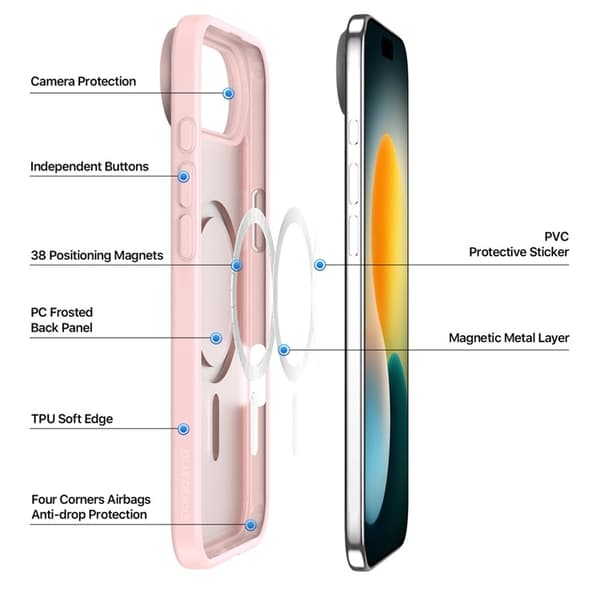 Dux Ducis Mobilskal till iPhone Air MagSafe Yind - Ljusrosa Rosa