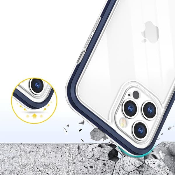 iPhone 12 Pro Skal Clear 3in1 - Blå Blå