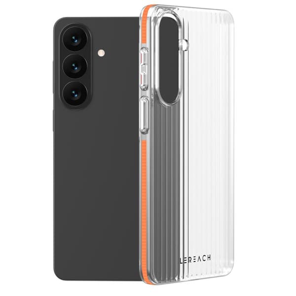 LeReach Mobilskal för Samsung Galaxy S26 Plus Flödande rutnät PC - Orange