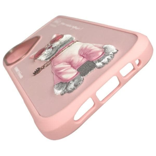 Nimmy Mobilskal till iPhone 16 Glasses Cool Cat - Rosa Rosa