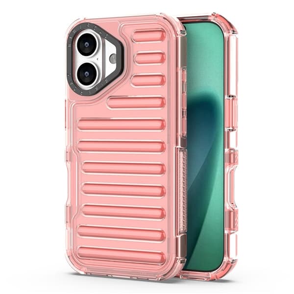 Mobilskal till iPhone 17 Stripe Design Detachable - Djuprosa Rosa